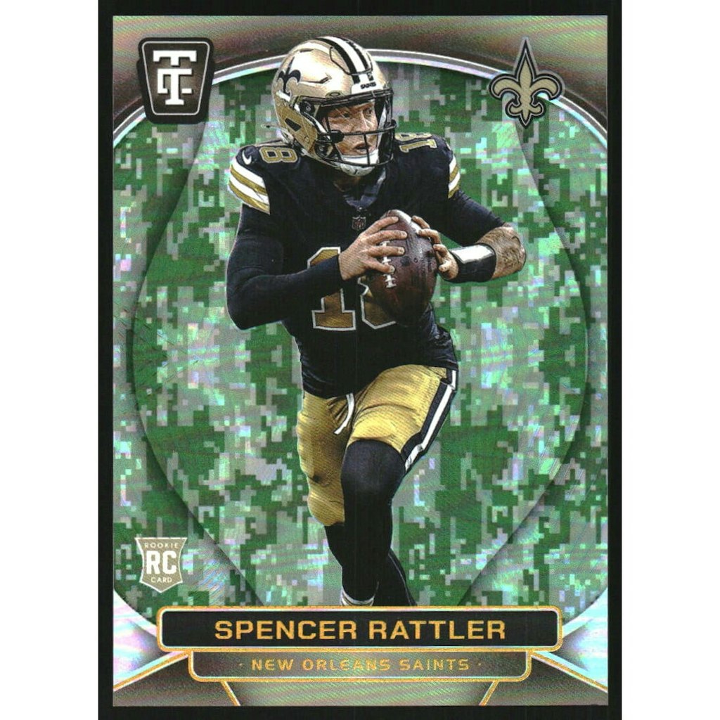 2024 Totally Certified Mirror Platinum Camo Spencer Rattler Trading Card: $15