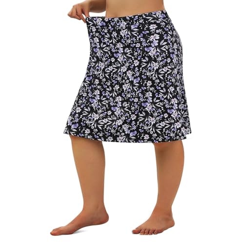 Women's Plus Size Floral Knee-Length Skort: $33.99 Women's Plus Size Floral Knee-Length Skort: $33.99