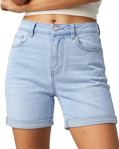 Luvamia Women's High-Waisted Distressed Denim Shorts: $16.95 Luvamia Women's High-Waisted Distressed Denim Shorts: $16.95