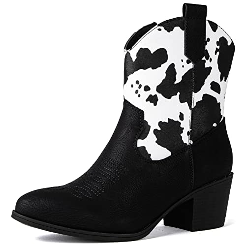 Globalwin Women's Cow Print Western Boots: $29.99