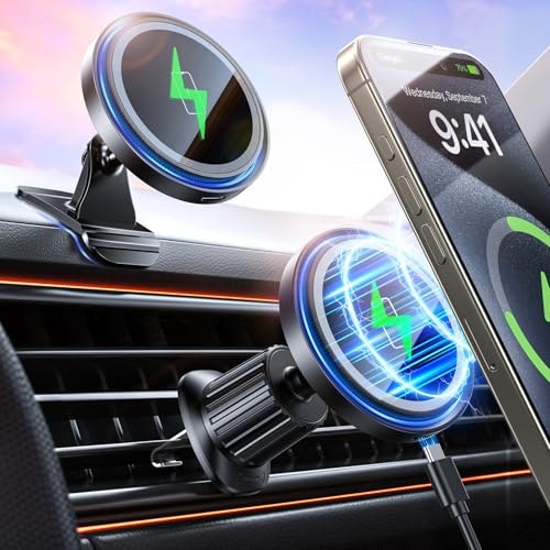 Fshyos 15W 3-in-1 Magnetic Car Charger Mount: $11.68