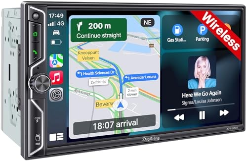 7-Inch Double DIN Wireless Apple CarPlay and Android Auto Car Stereo: $118.98 7-Inch Double DIN Wireless Apple CarPlay and Android Auto Car Stereo: $118.98
