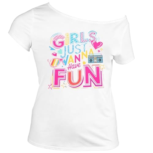Women's 1980s Disco Off-Shoulder Top: $12.59