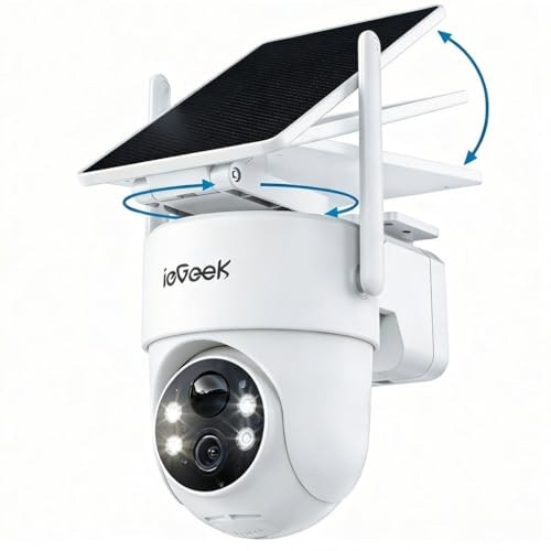 ieGeek 2K Solar Wireless PTZ Security Camera: $42.49