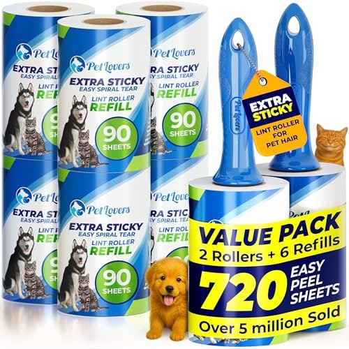 PetLovers Extra Sticky Lint Roller 720-Sheet 8-Pack: $18.98