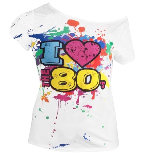 Women's 1980s Disco Off-Shoulder Top: $17.09