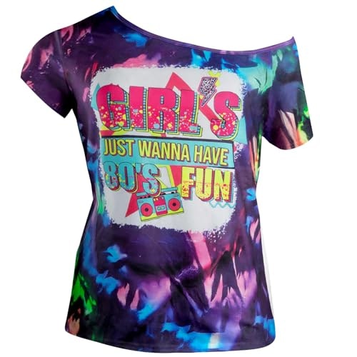 Women's 1980s Disco Off-Shoulder Top: $18.04
