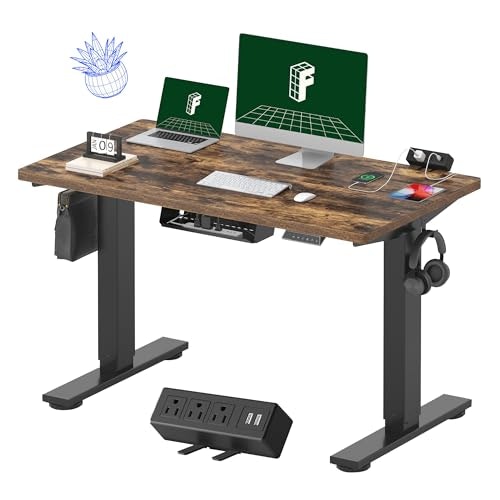 Flexispot EN2 48"x24" Standing Desk with Power Strip: $209.98