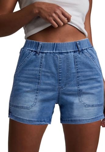 Women's High-Waisted Stretch Denim Shorts: $16.99 Women's High-Waisted Stretch Denim Shorts: $16.99