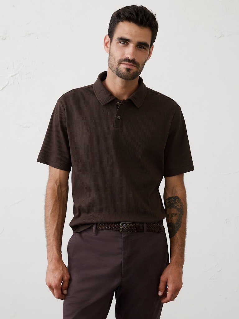 Standard-Fit Pointelle Polo: $26 Standard-Fit Pointelle Polo: $26