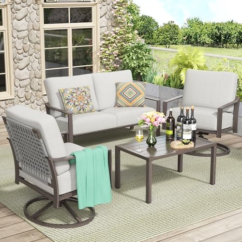 Natural Expressions 4-Piece Rope Back Patio Furniture Set: $469.98 Natural Expressions 4-Piece Rope Back Patio Furniture Set: $469.98
