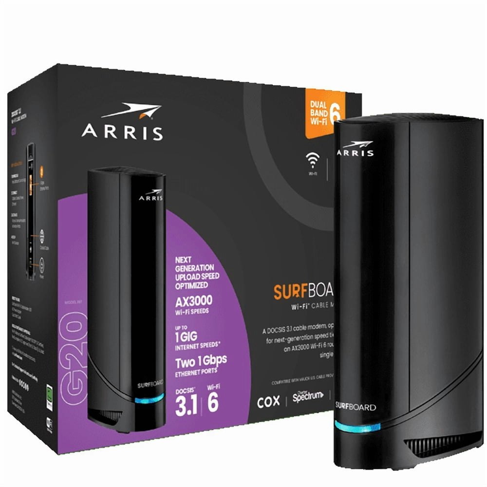 Arris G20 AX3000 Wi-Fi 6 Cable Modem Router: $150 Arris G20 AX3000 Wi-Fi 6 Cable Modem Router: $150