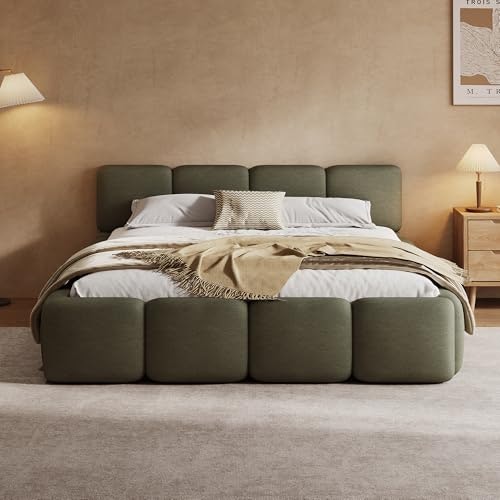 Merax Queen Linen Blend Platform Bed: $459.99 Merax Queen Linen Blend Platform Bed: $459.99