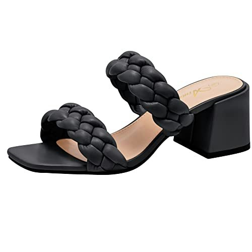 Athlefit Women's Braided Square Toe Heeled Sandals: $26.34 Athlefit Women's Braided Square Toe Heeled Sandals: $26.34