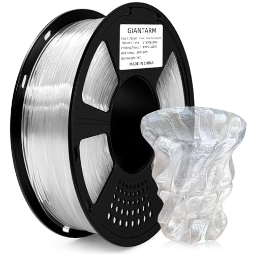 Giantarm 1.75mm Clear PLA 3D Printer Filament 1kg Spool: $15.27