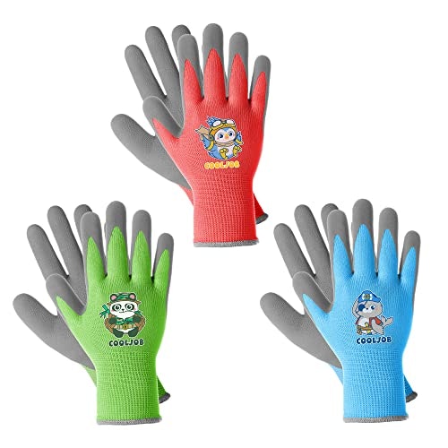 Cooljob Kids Gardening Gloves 3-Pair Pack: $8.49