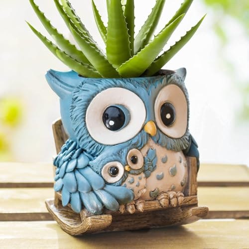 Saysmile Rocking Chair Owl Succulent Planter: $15.29