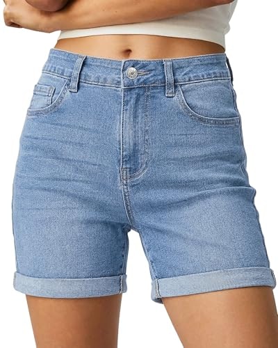 Luvamia High-Waisted Denim Jean Shorts: $17.19