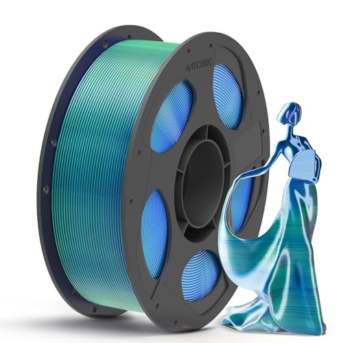 Anycubic 1.75mm Dual Color Silk PLA 3D Printer Filament 1kg Spool: $16.14