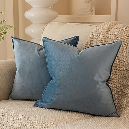 Juspurbet 20x20-Inch Velvet Throw Pillow Covers 2-Pack: $15.89