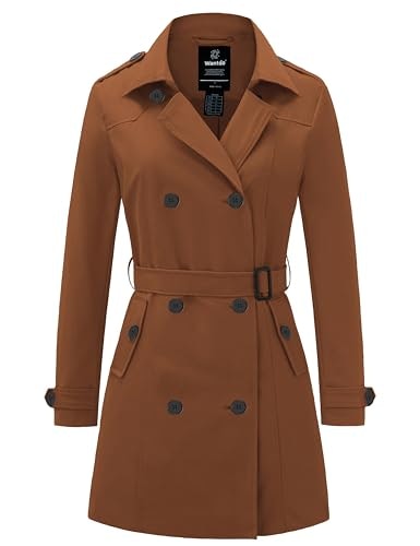 Wantdo Women's Lapel Trench Coat with Belt: $49.27