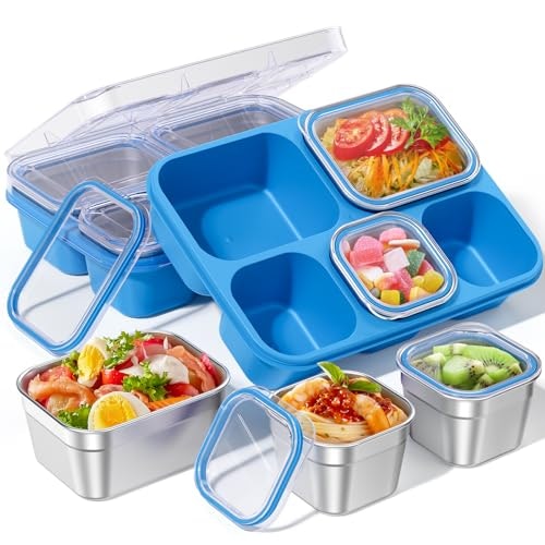 BiuLeon 5-Compartment Stainless Steel Snackle Box Container: $16.97