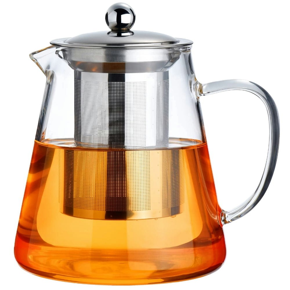 Paracity 20oz Glass Teapot with Stainless Steel Infuser: $9.23