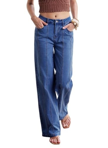 Sidefeel Women's High-Waisted Wide Leg Stretchy Denim Jeans: $28.03 Sidefeel Women's High-Waisted Wide Leg Stretchy Denim Jeans: $28.03