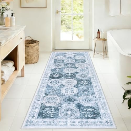 Yinhua Blue Boho Bathroom Runner Rug: $25.49 Yinhua Blue Boho Bathroom Runner Rug: $25.49