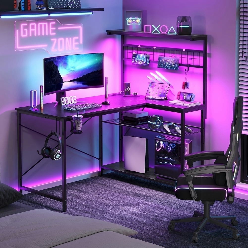 Bestier 51-Inch L-Shaped Gaming Desk: $83.61