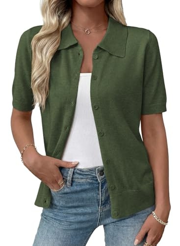 Evaless Women's Wool Blend Short Sleeve Cardigan Sweater: $16.99