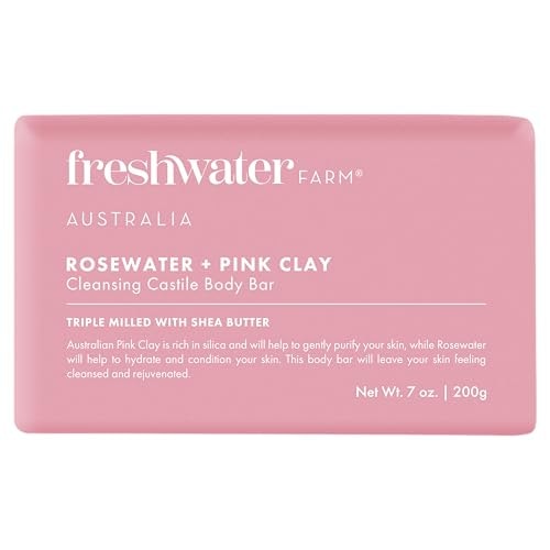 Freshwater Farm Australia Rosewater Pink Clay Body Bar 7-oz.: $11.76 Freshwater Farm Australia Rosewater Pink Clay Body Bar 7-oz.: $11.76
