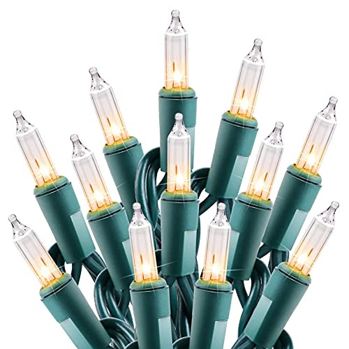 Minetom 20-Foot 100-Count Clear Incandescent Christmas String Lights: $9.99