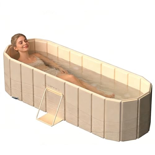 59-Inch Portable Foldable Adult Soaking Bathtub: $59.99