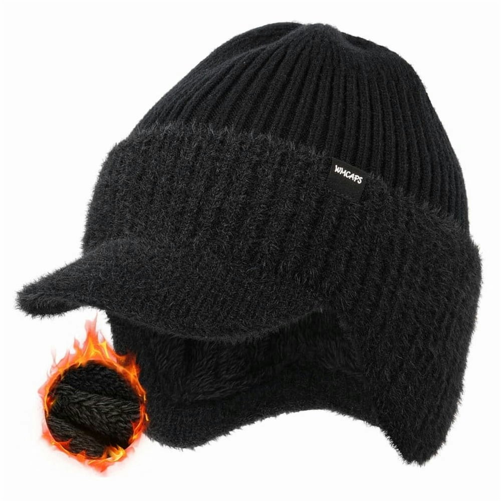 WMCAPS Fleece-Lined Winter Beanie with Ear Flaps: $19.98