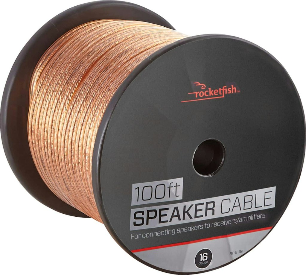Rocketfish 100-Foot 16-Gauge Pure Copper Speaker Wire: $49.99 Rocketfish 100-Foot 16-Gauge Pure Copper Speaker Wire: $49.99
