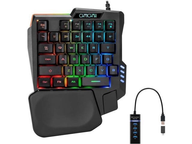Chonchow One-Handed LED Wired Gaming Keyboard: $33.13 Chonchow One-Handed LED Wired Gaming Keyboard: $33.13