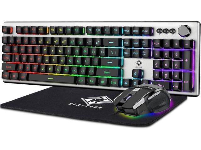 Beastron RGB Backlit Gaming Keyboard, Mouse, and Mouse Pad Combo: $38.98 Beastron RGB Backlit Gaming Keyboard, Mouse, and Mouse Pad Combo: $38.98