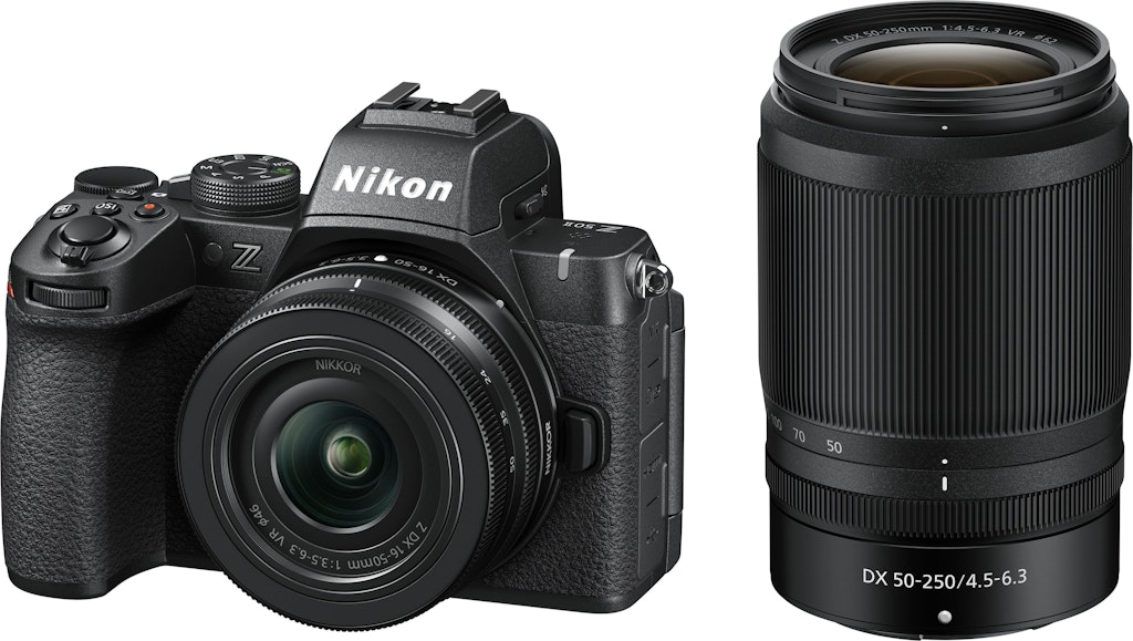 Nikon Z50II Mirrorless Camera with 16-50mm and 50-250mm Lenses: $1,399.95 Nikon Z50II Mirrorless Camera with 16-50mm and 50-250mm Lenses: $1,399.95