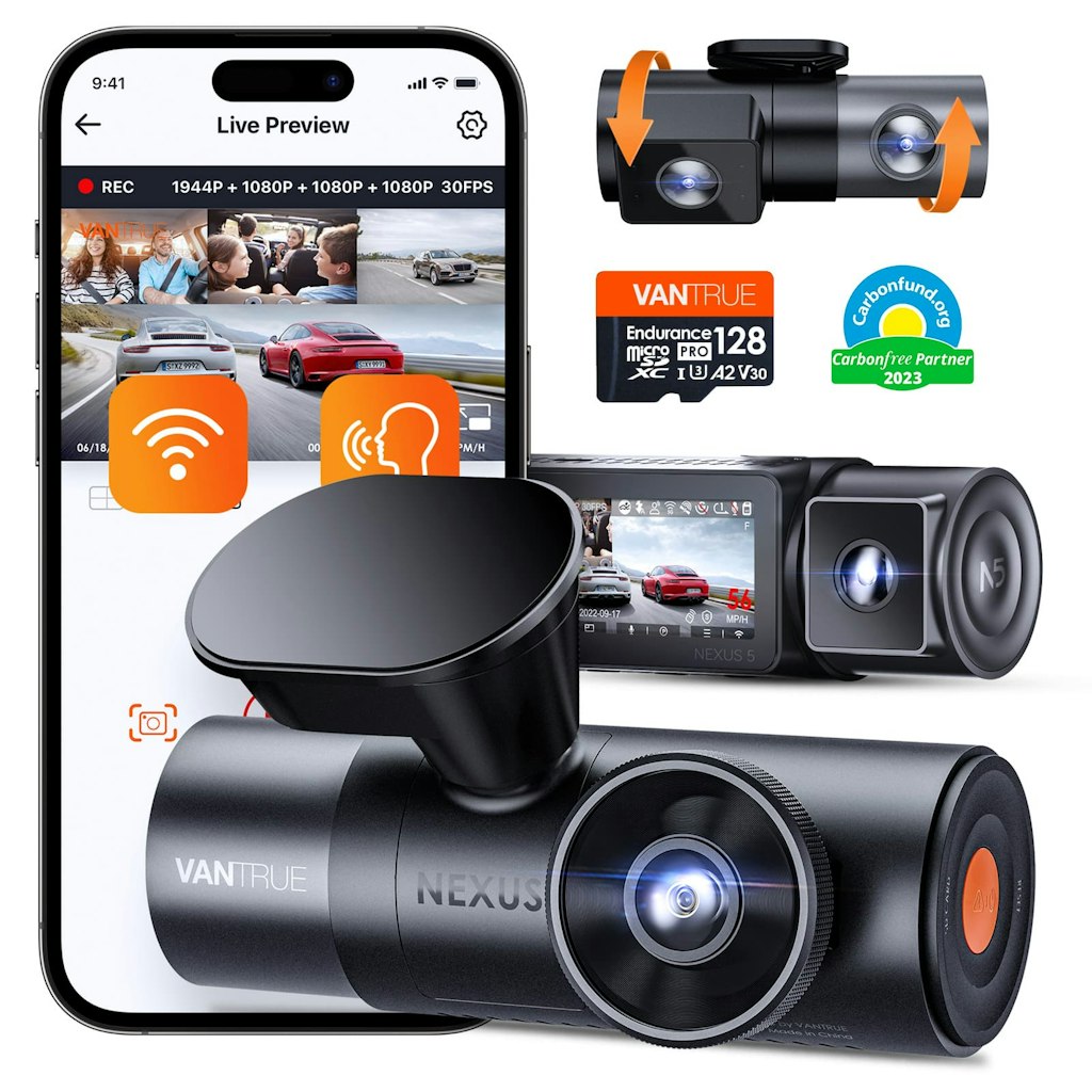 Vantrue N5 4-Channel Dash Cam w/ 128GB MicroSD Card: $349.99 Vantrue N5 4-Channel Dash Cam w/ 128GB MicroSD Card: $349.99