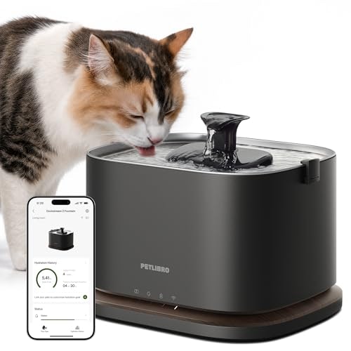 Petlibro 3L Cordless Stainless Steel Cat Water Fountain: $78.38