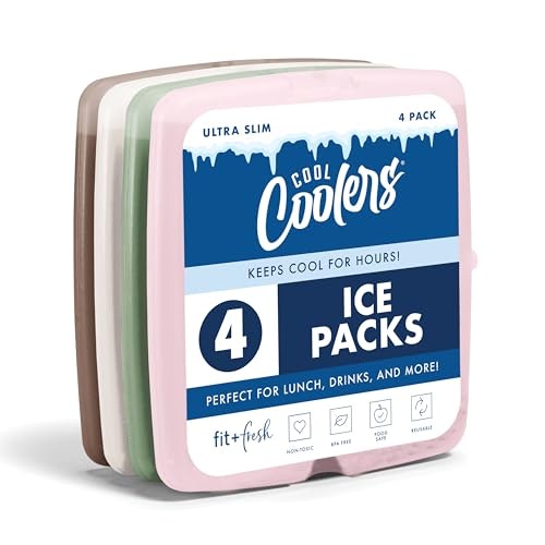 Fit & Fresh Slim Reusable Ice Packs 4-Pack: $8.99 Fit & Fresh Slim Reusable Ice Packs 4-Pack: $8.99