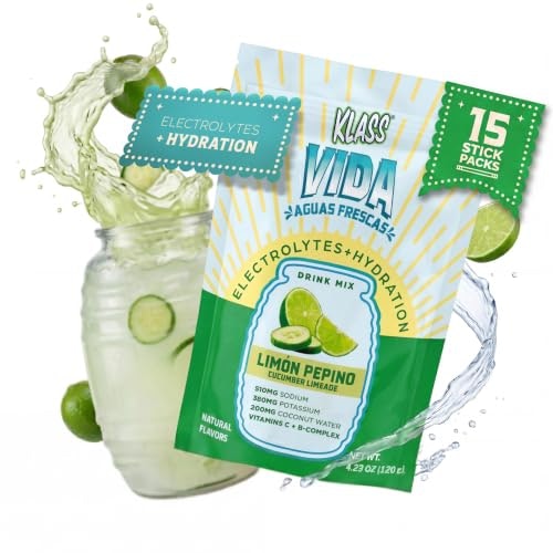 Klass Vida Cucumber Limeade Electrolyte Drink Mix 15-Stick Pack: $19.49 Klass Vida Cucumber Limeade Electrolyte Drink Mix 15-Stick Pack: $19.49