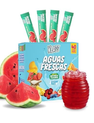 Klass Aguas Frescas Watermelon Zero Sugar Drink Mix 40-Pack: $9.02