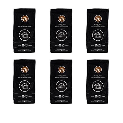 Kicking Horse Grizzly Claw Dark Roast Whole Bean Coffee 10-oz 6-Pack: $27.49