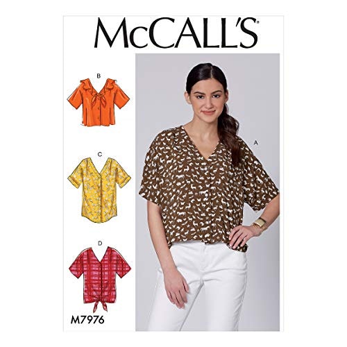 McCall's Women's Loose-Fitting Short Sleeve Blouse Sewing Pattern Size 16-22: $10.74
