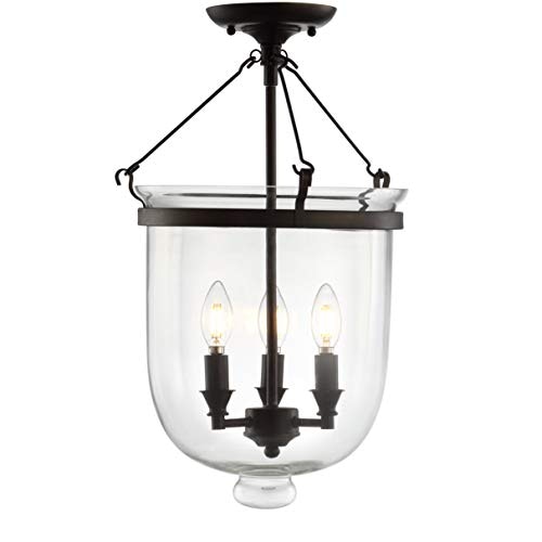 Jonathan Y Charlotte 14.5-inch 3-Light Semi-Flush Mount Light: $91.16