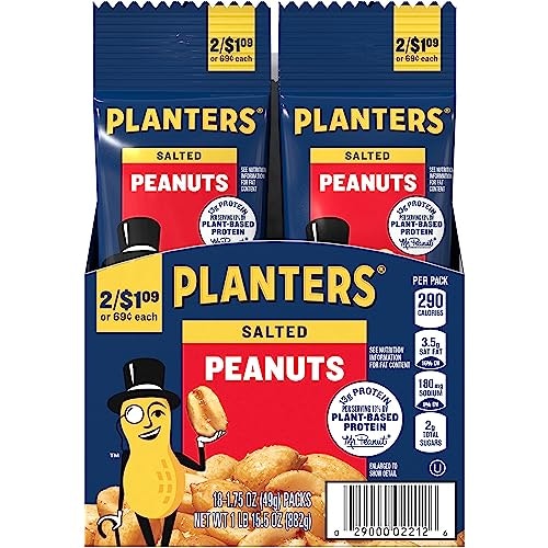 Planters Salted Peanuts 1.75-oz. 18-Pack: $6.50 Planters Salted Peanuts 1.75-oz. 18-Pack: $6.50