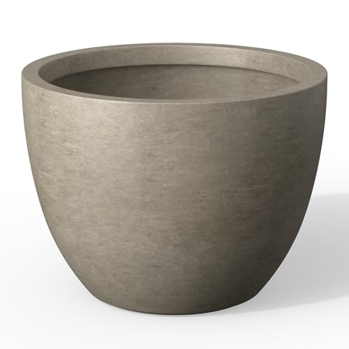 Kante Large Round Tapered Weathered Concrete Planter: $53.98 Kante Large Round Tapered Weathered Concrete Planter: $53.98