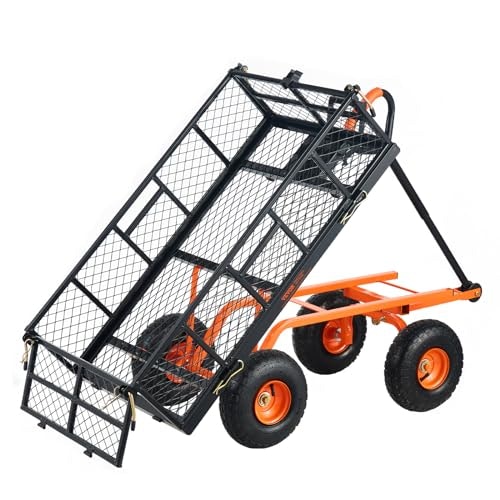 Vevor 400-lb Steel Garden Dump Cart: $110.92 Vevor 400-lb Steel Garden Dump Cart: $110.92